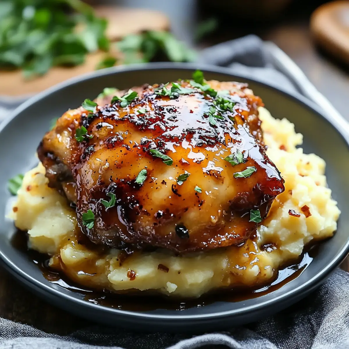 Savor Chipotle Honey Chicken Thighs With Smoked Gouda Mashed Potatoes