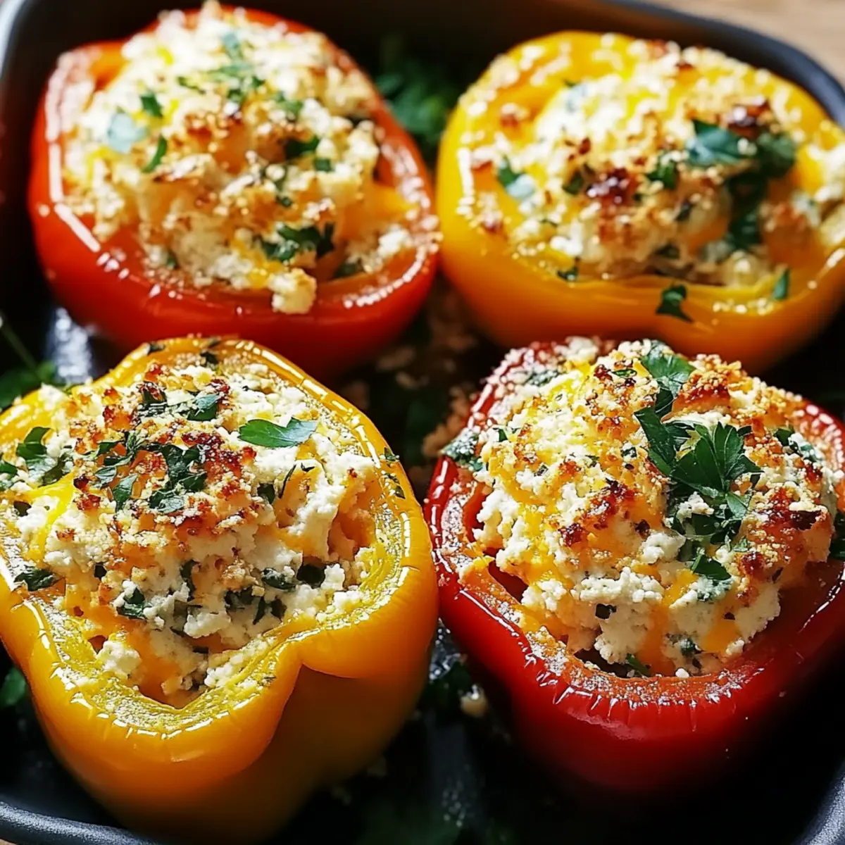 Ricotta Stuffed Peppers Bursting with Creamy Flavor