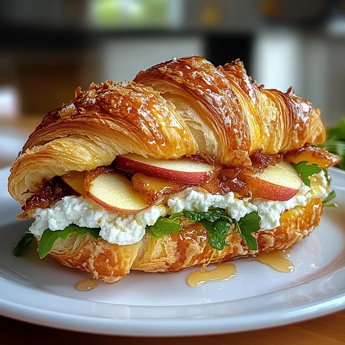 Delicious Apple & Goat Cheese Croissant Sandwich in 17 Minutes