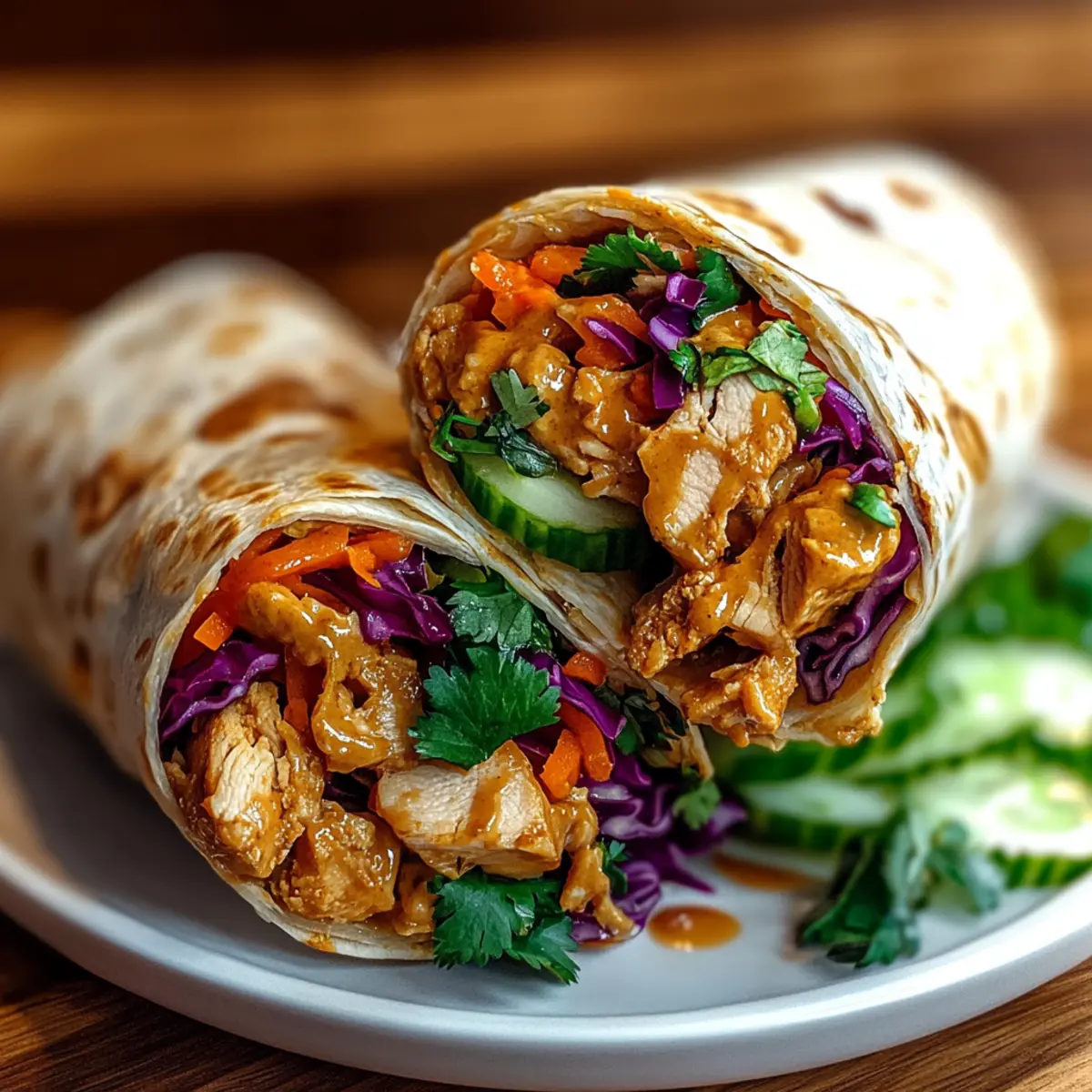 Savory Thai Peanut Chicken Wraps: A Quick Flavor Adventure