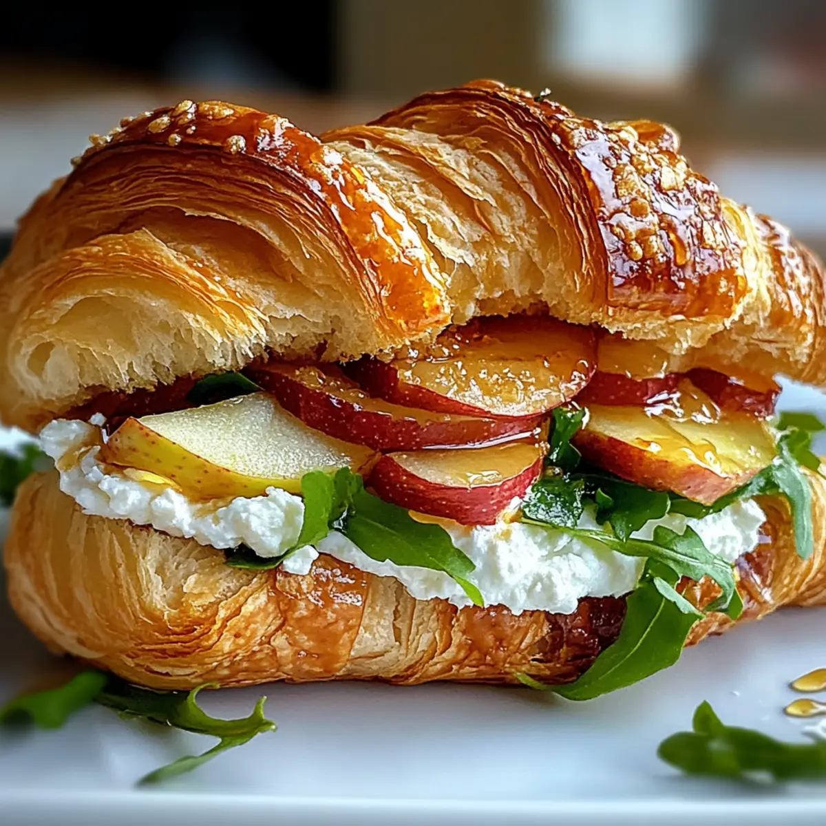 Apple & Goat Cheese Croissant Sandwich for a Flavorful Brunch