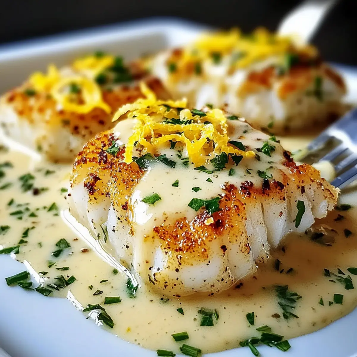 Baked Cod in Coconut Lemon Cream Sauce for a Flavorful Twist