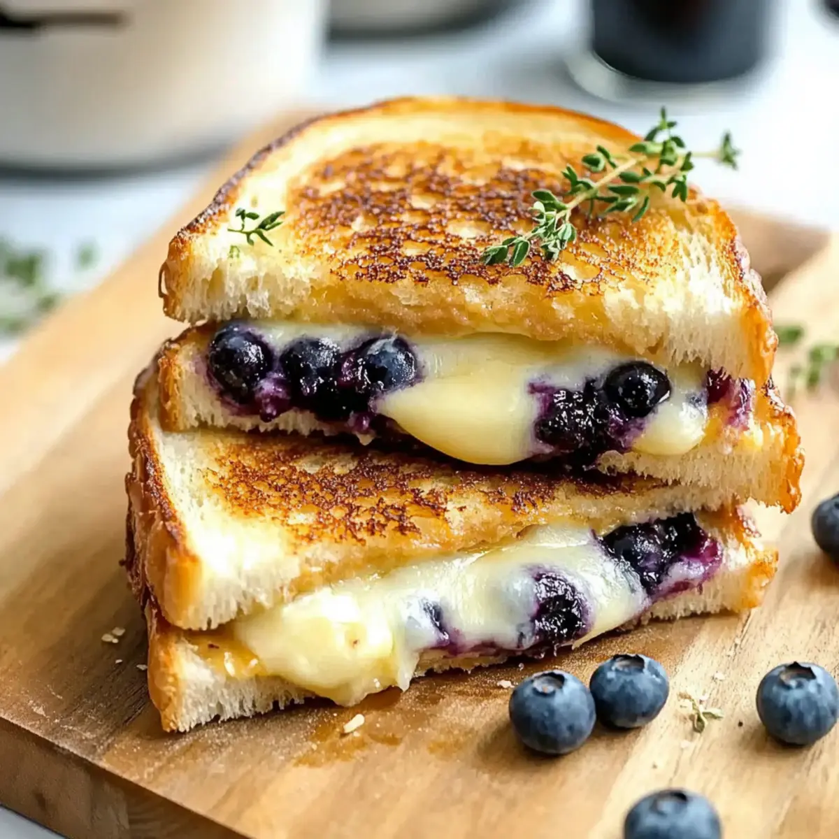 Sweet and Savory Blueberry Grilled Cheese Delight