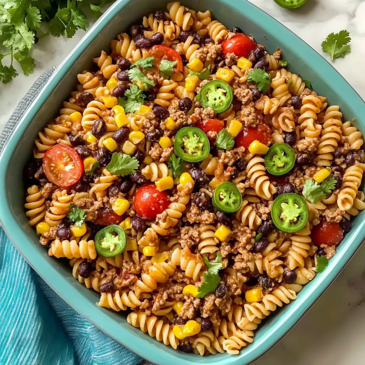 High Protein Fiesta Pasta Salad That Cheers Up Your Day