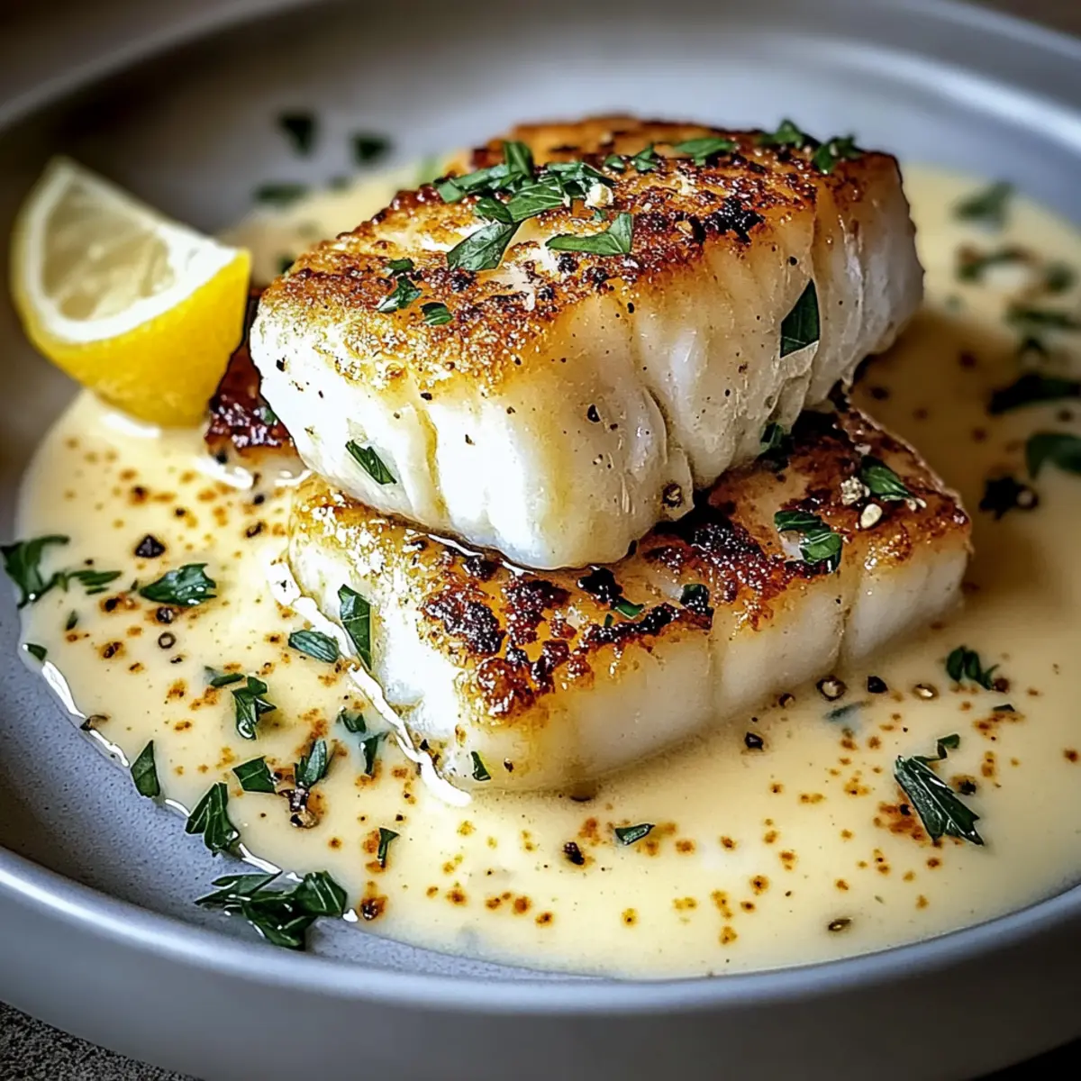Pan-Seared Cod with Garlic Cream Sauce for Quick Gourmet Joy