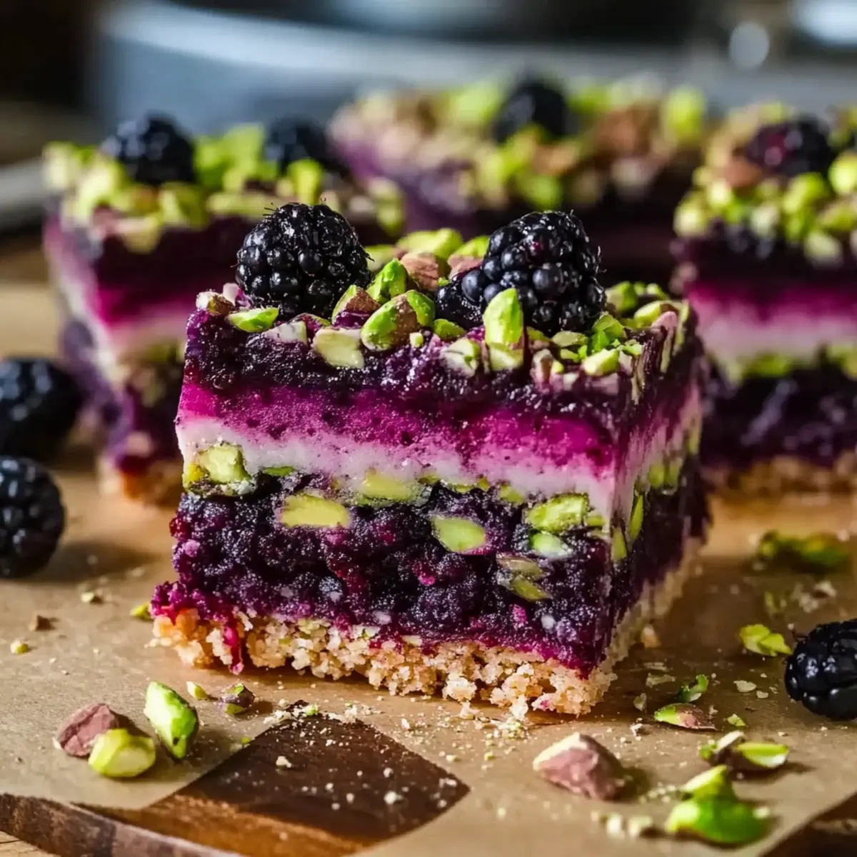 Irresistible Blackberry Pistachio Dream Bars to Delight You
