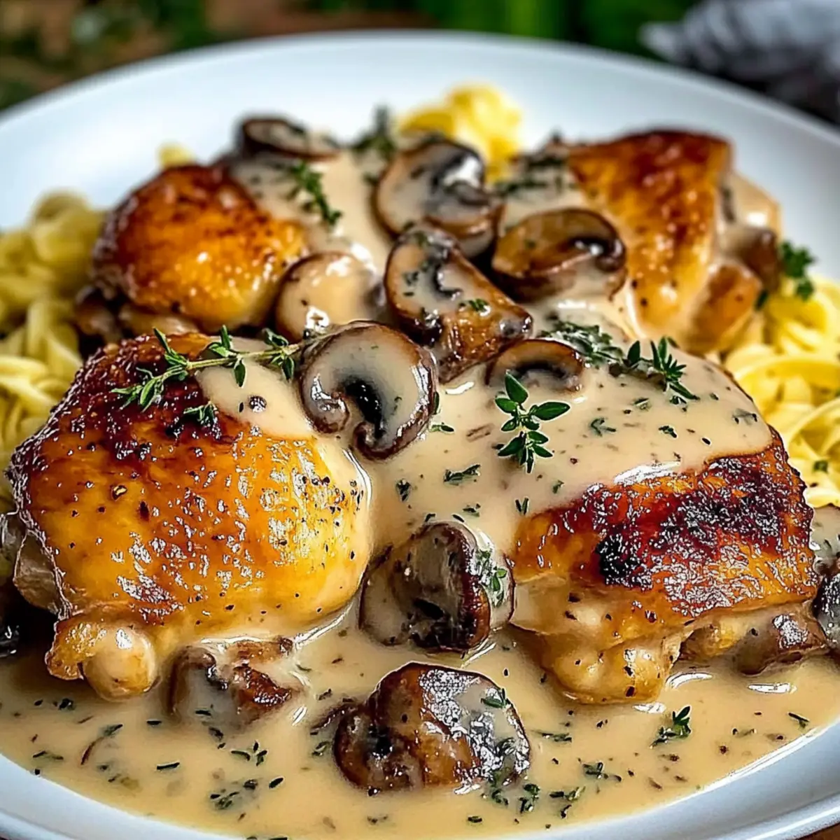 Irresistible Chicken in a Creamy Asiago Mushroom Sauce Delight