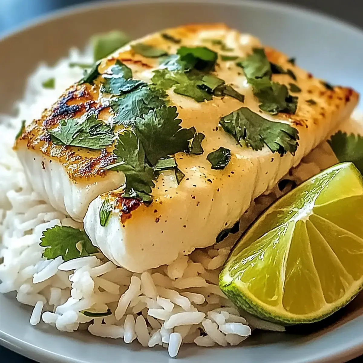 Coconut Lime Fish with Rice: A Tropical Dinner Delight