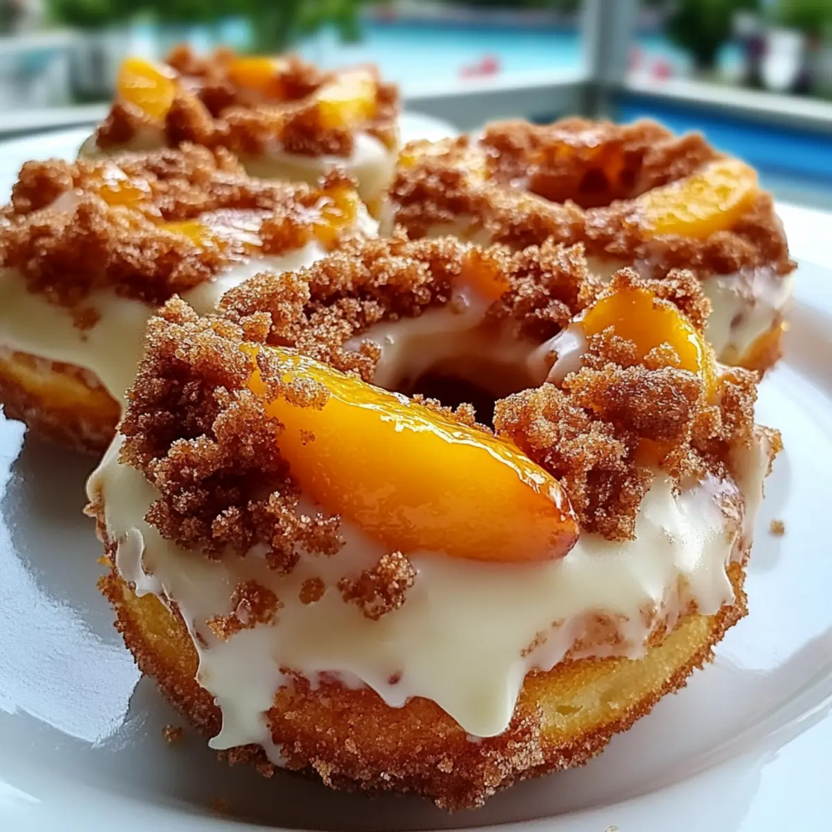 Peach Cobbler Cheesecake Donuts That Make Summer Sweet