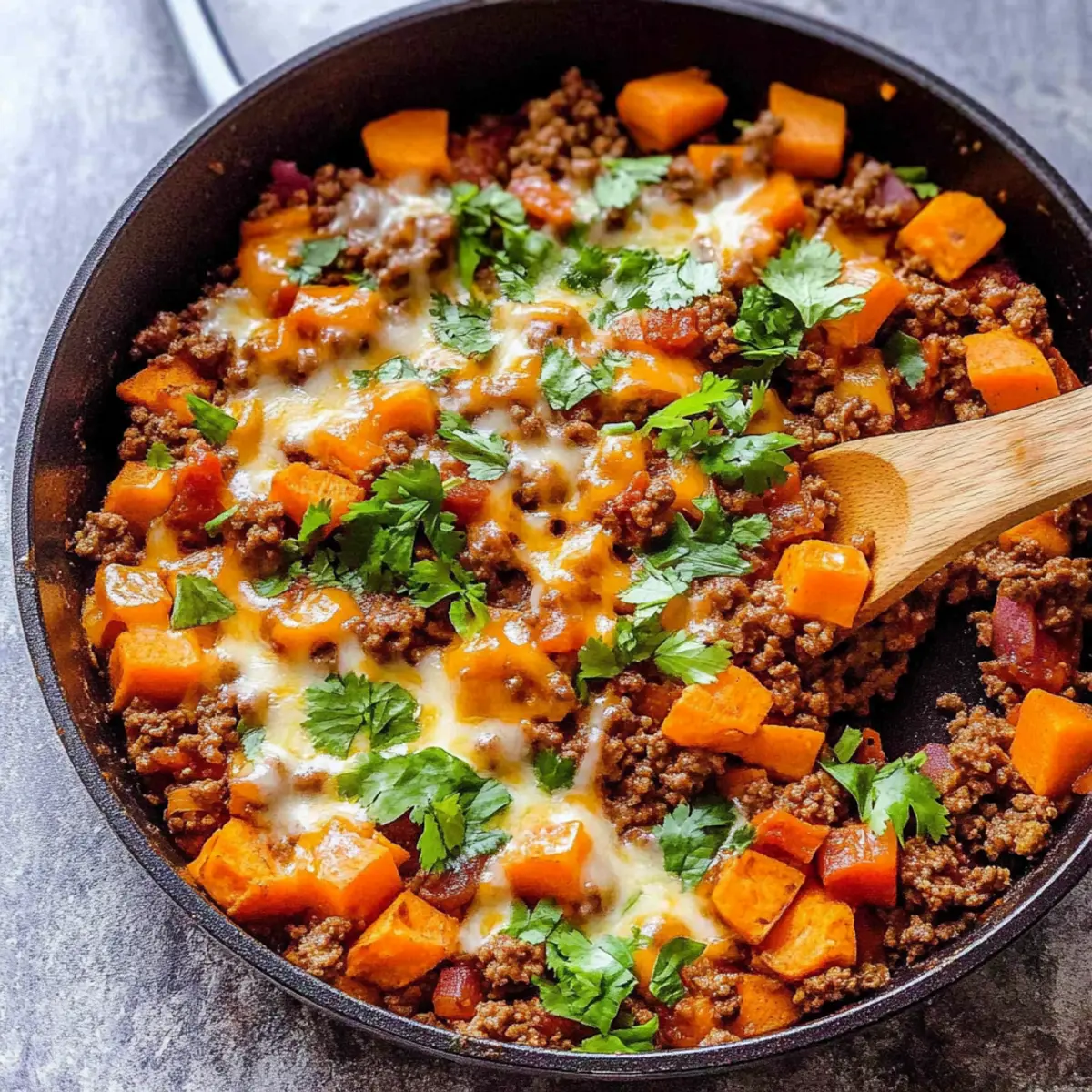 Southwest Ground Beef and Sweet Potato Skillet: One-Pan Delight