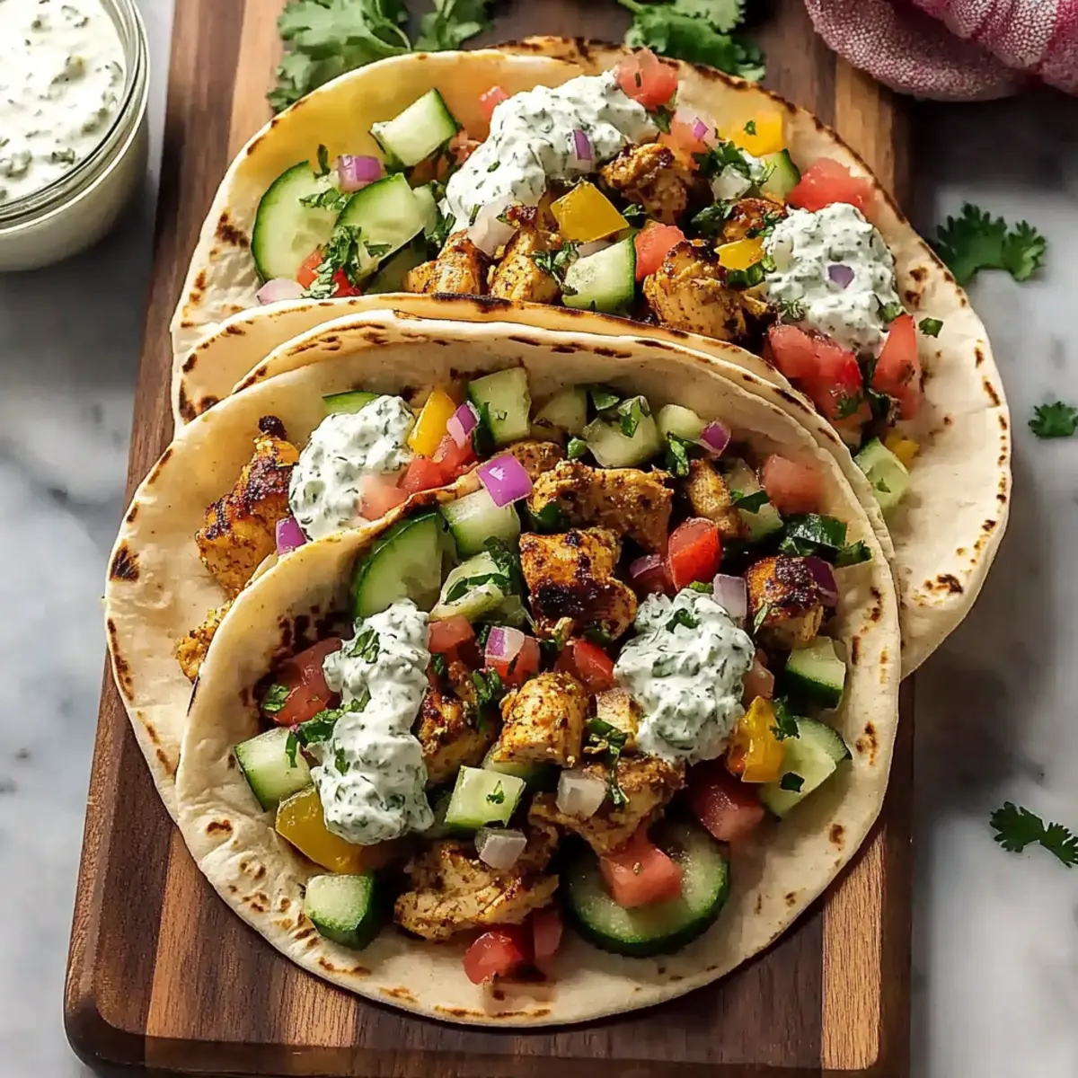 Grilled Mediterranean Chicken Tacos for a Flavorful Escape