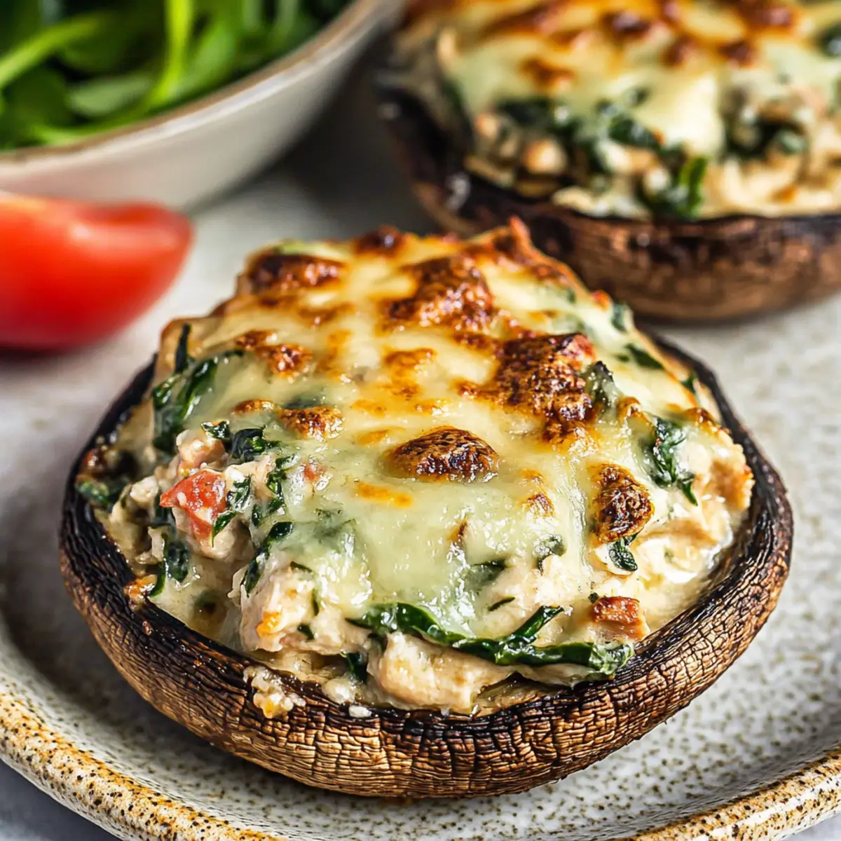 Savory Stuffed Portobello Mushrooms with Creamy Filling