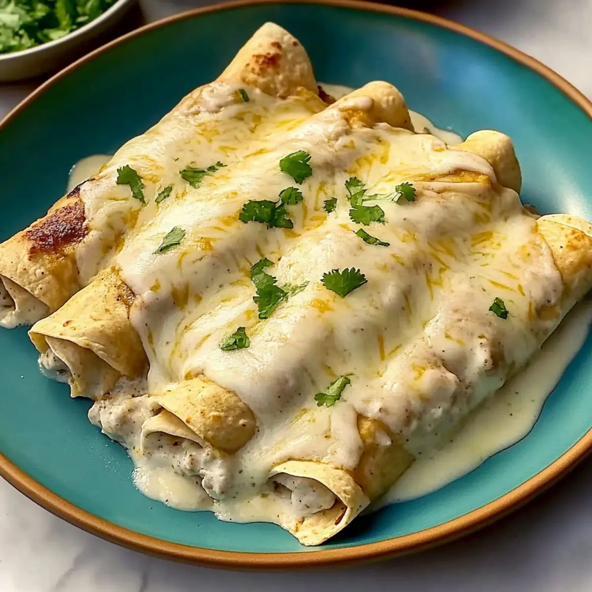 Creamy White Rotisserie Chicken Enchiladas for Cozy Nights
