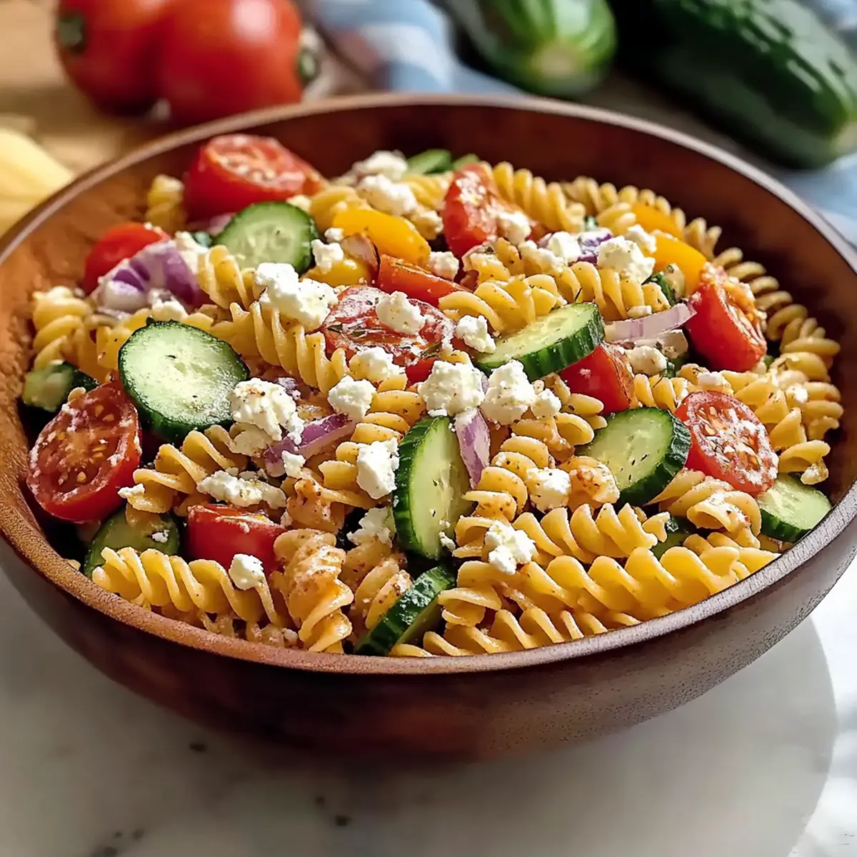 High Protein Greek Pasta Salad – A Flavorful Meal Prep Gem
