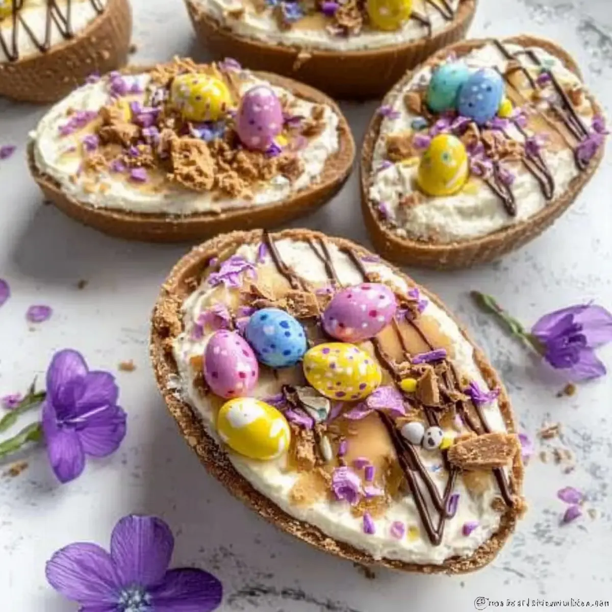 Indulge in Delight: Easy No-Bake Easter Egg Cheesecake