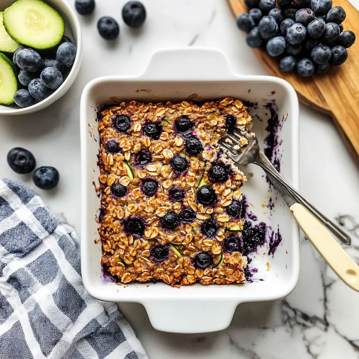 Zucchini Blueberry Baked Oatmeal for a Cozy Breakfast Treat