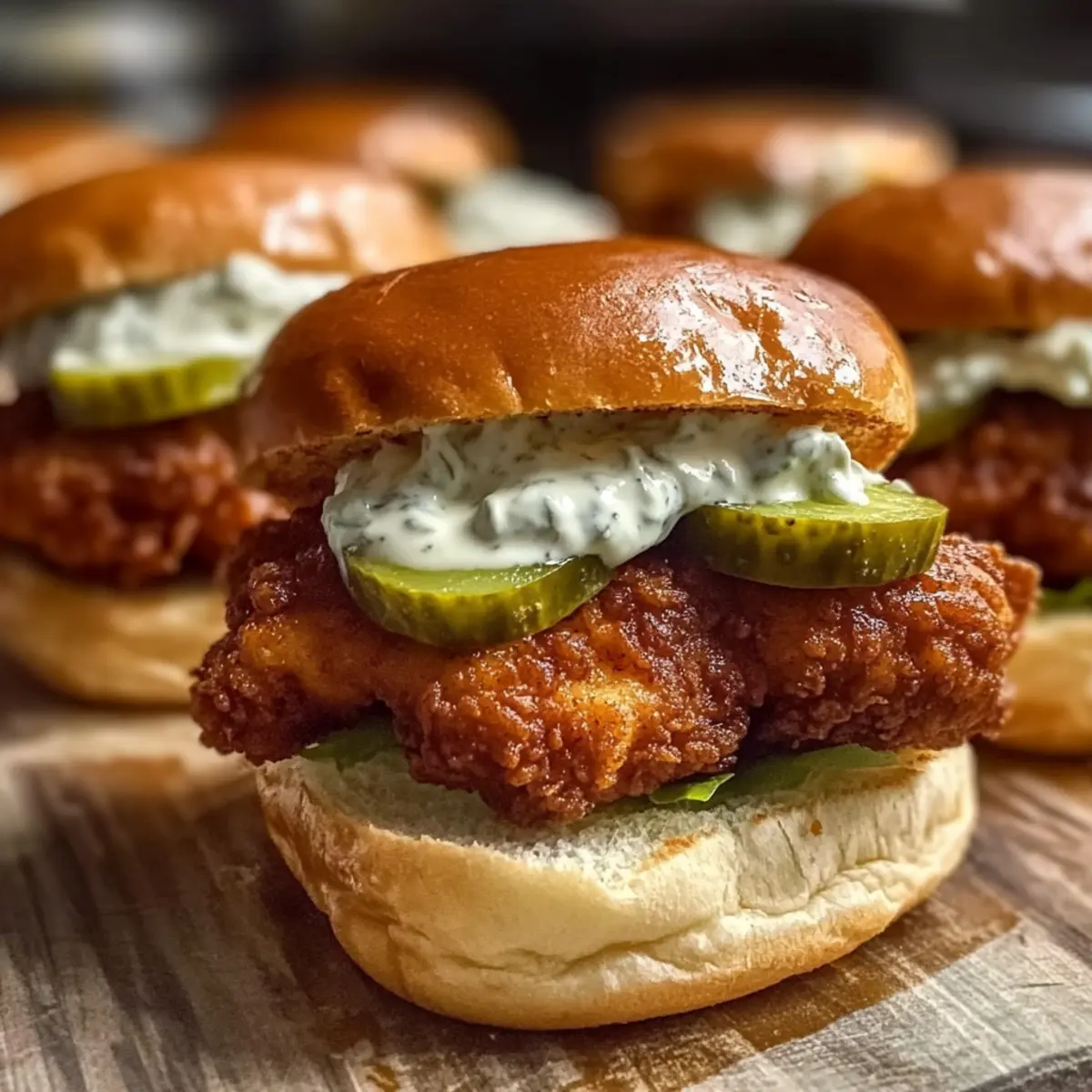 Nashville Hot Chicken Sliders with Zesty Dill Pickle Aioli