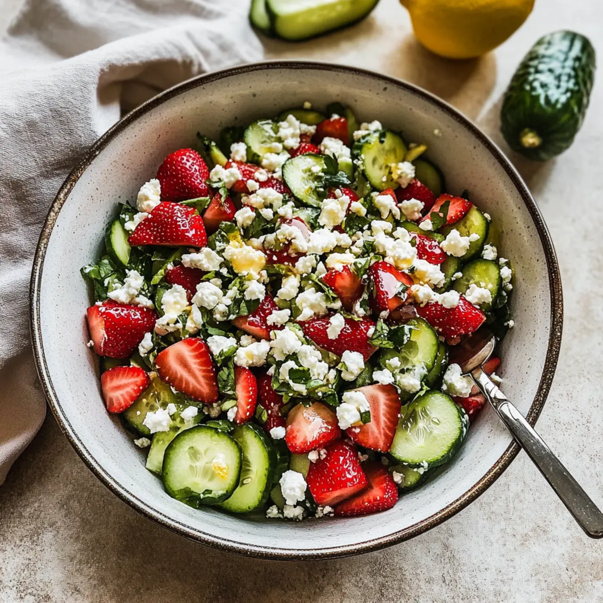 Refreshing Strawberry Cucumber Salad for Summer Bliss