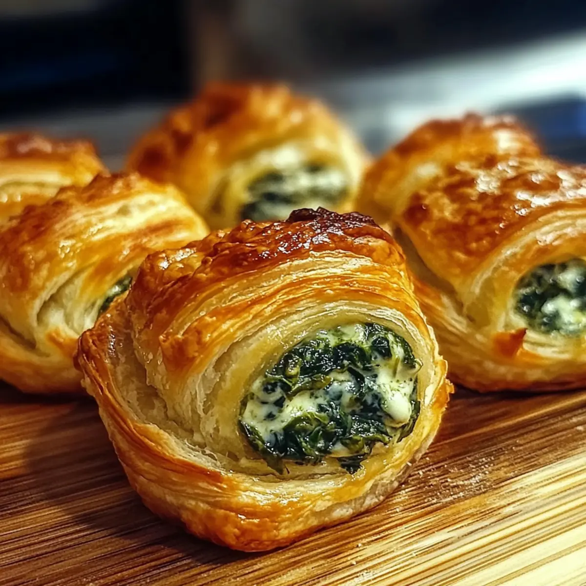 Irresistible Spinach Puff Pastries with Creamy Cheese Bliss