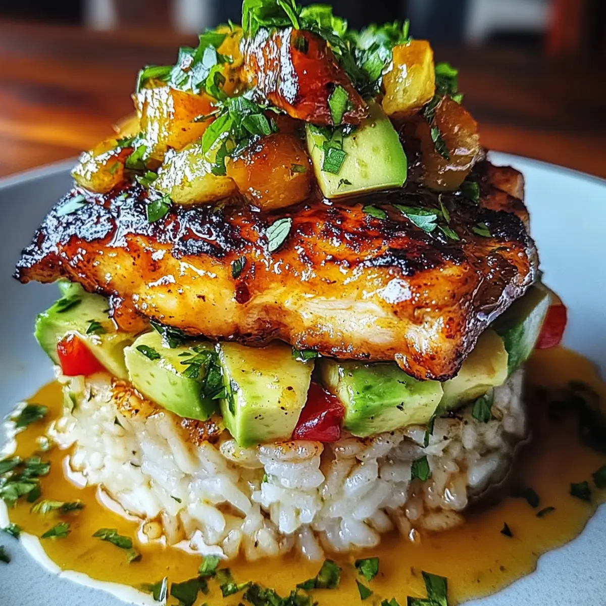 Honey Lime Chicken & Avocado Rice Stack for Ultimate Flavor