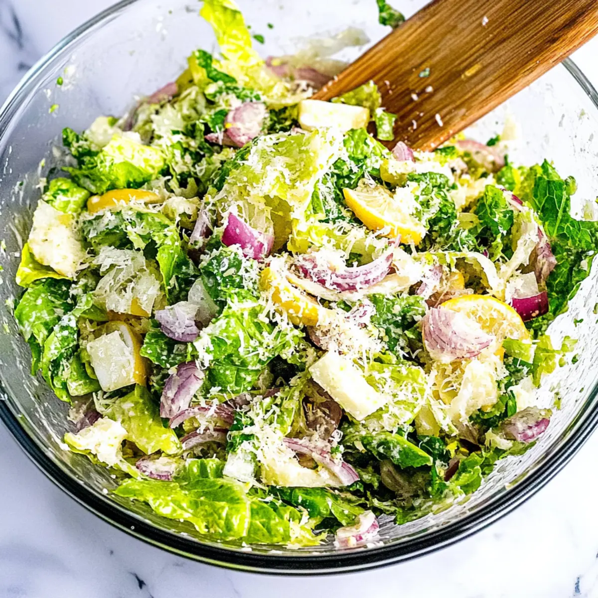 Zesty Lemon Parmesan Lettuce Salad in Just 5 Minutes