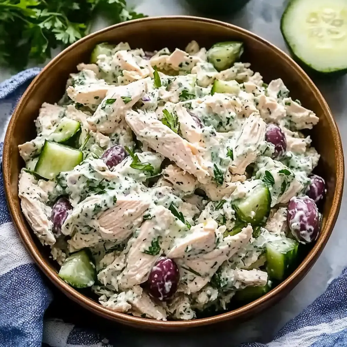 Greek Tzatziki Chicken Salad: A Refreshing Lunch Delight