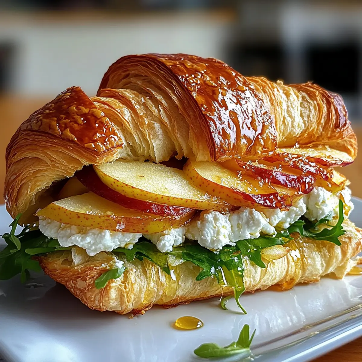 Delicious Apple & Goat Cheese Croissant Sandwich Perfection