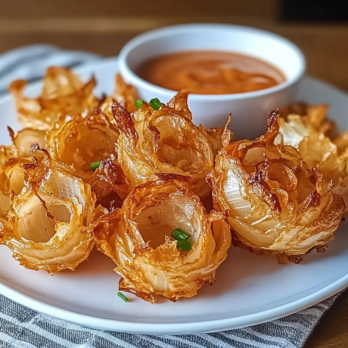 Air Fryer Crispy Mini Blooming Onions for Guilt-Free Snacking