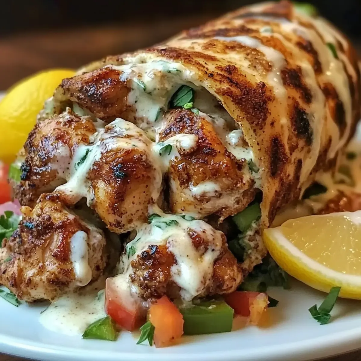 Flavor-Packed Chicken Shawarma with Creamy Garlic Sauce