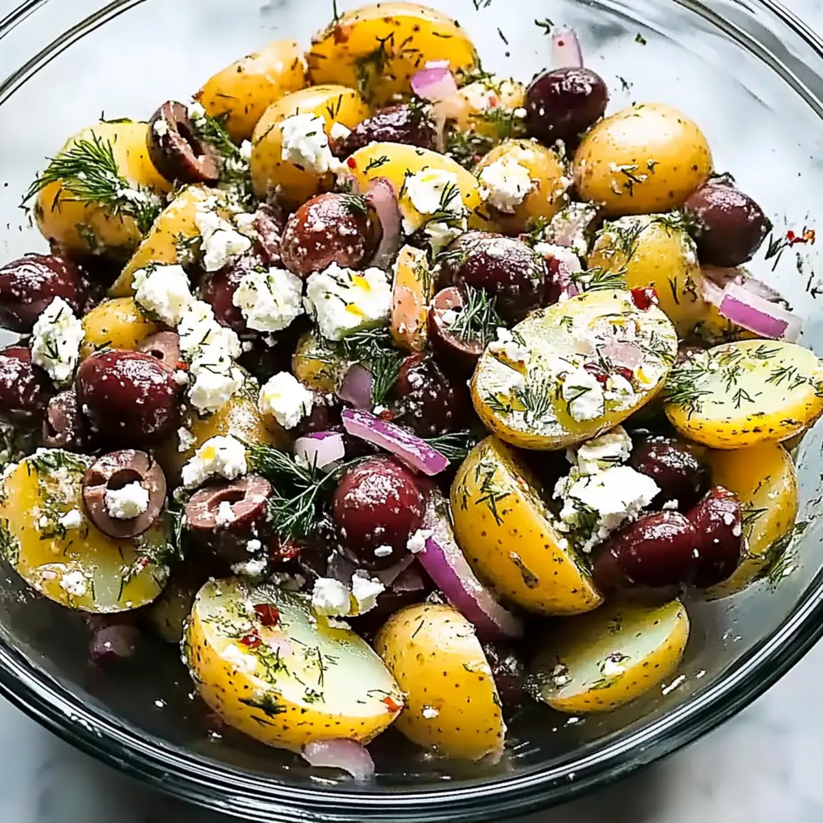 Savor the Mediterranean with Olive Greek Potato Salad