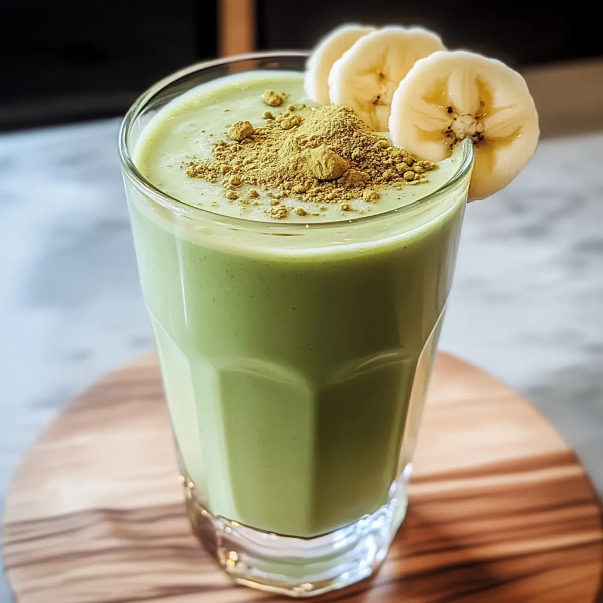 Energize Your Day with a Creamy Banana Matcha Smoothie