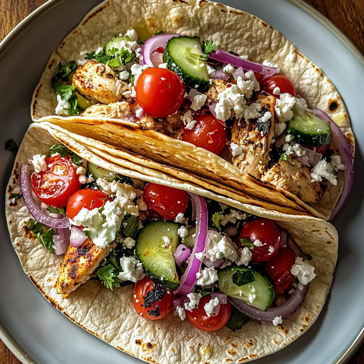 Savor Mediterranean Chicken Tacos for a Quick Flavor Boost