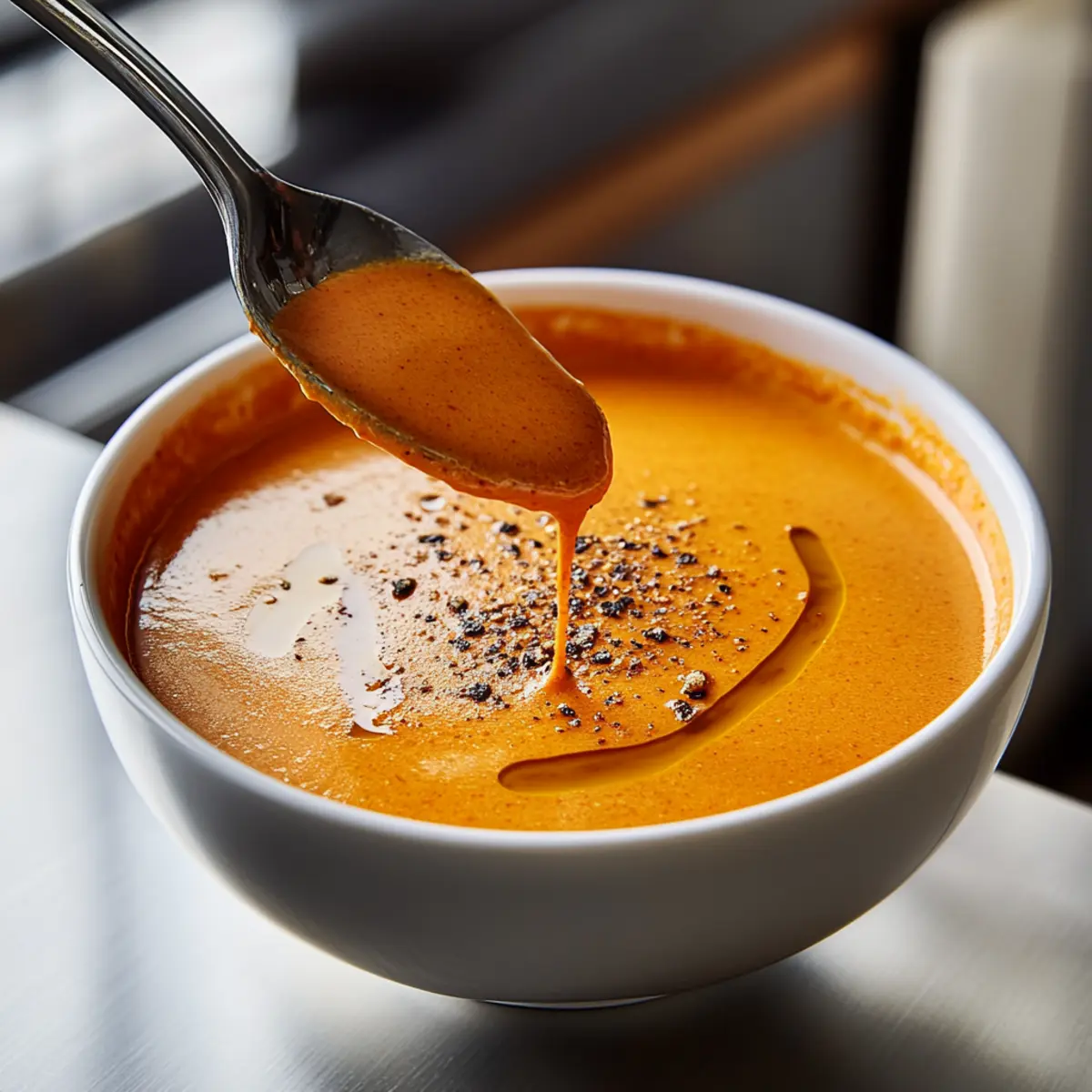 Roasted Red Pepper Gouda Soup for Cozy Comfort Evenings