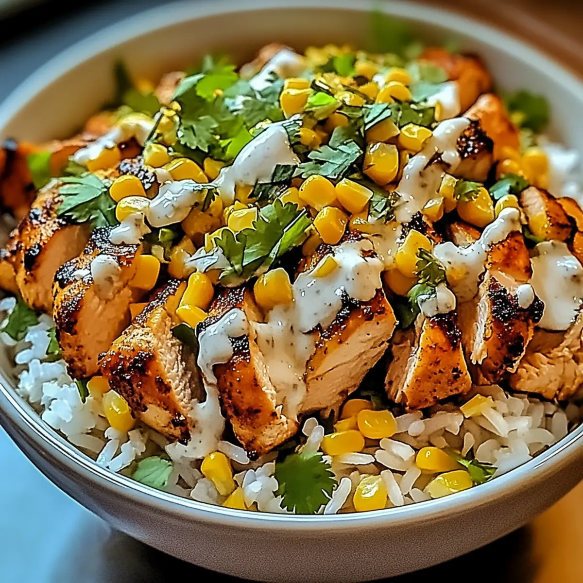Street Corn Chicken Rice Bowl: A Flavorsome Comfort Delight
