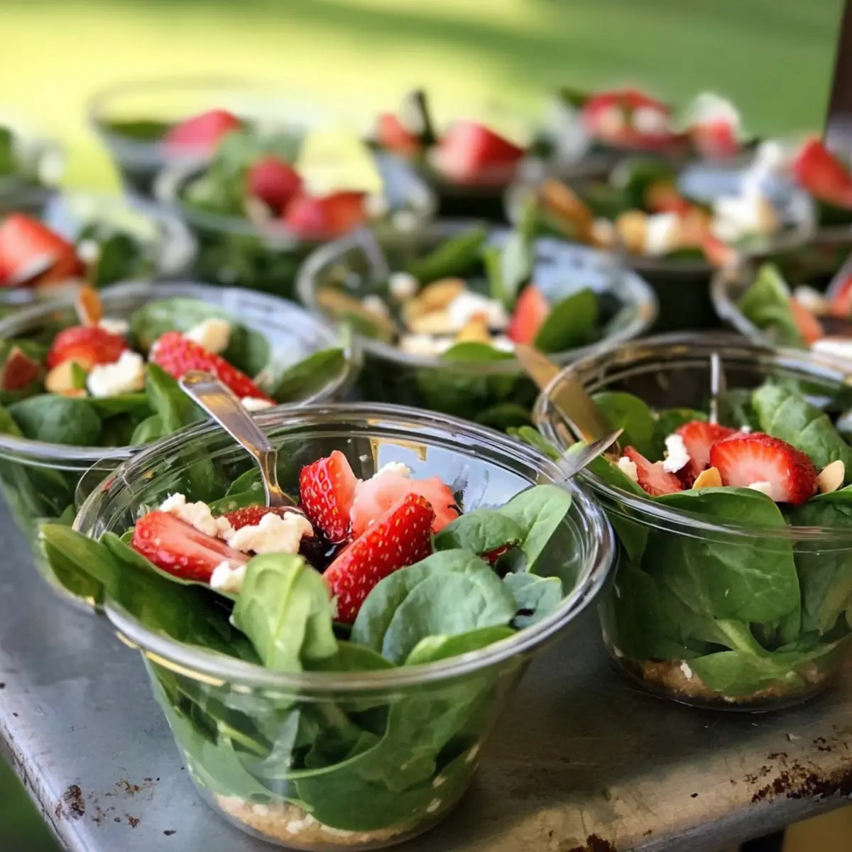 Strawberry Spinach Salad Cups for a Refreshing Summer Bite