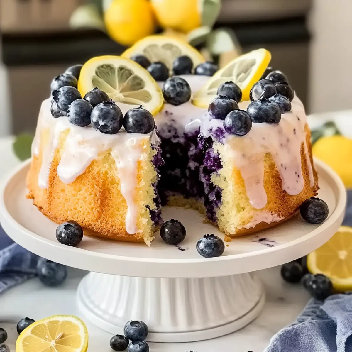 Blueberry Lemon Angel Food Cake for a Refreshingly Light Dessert