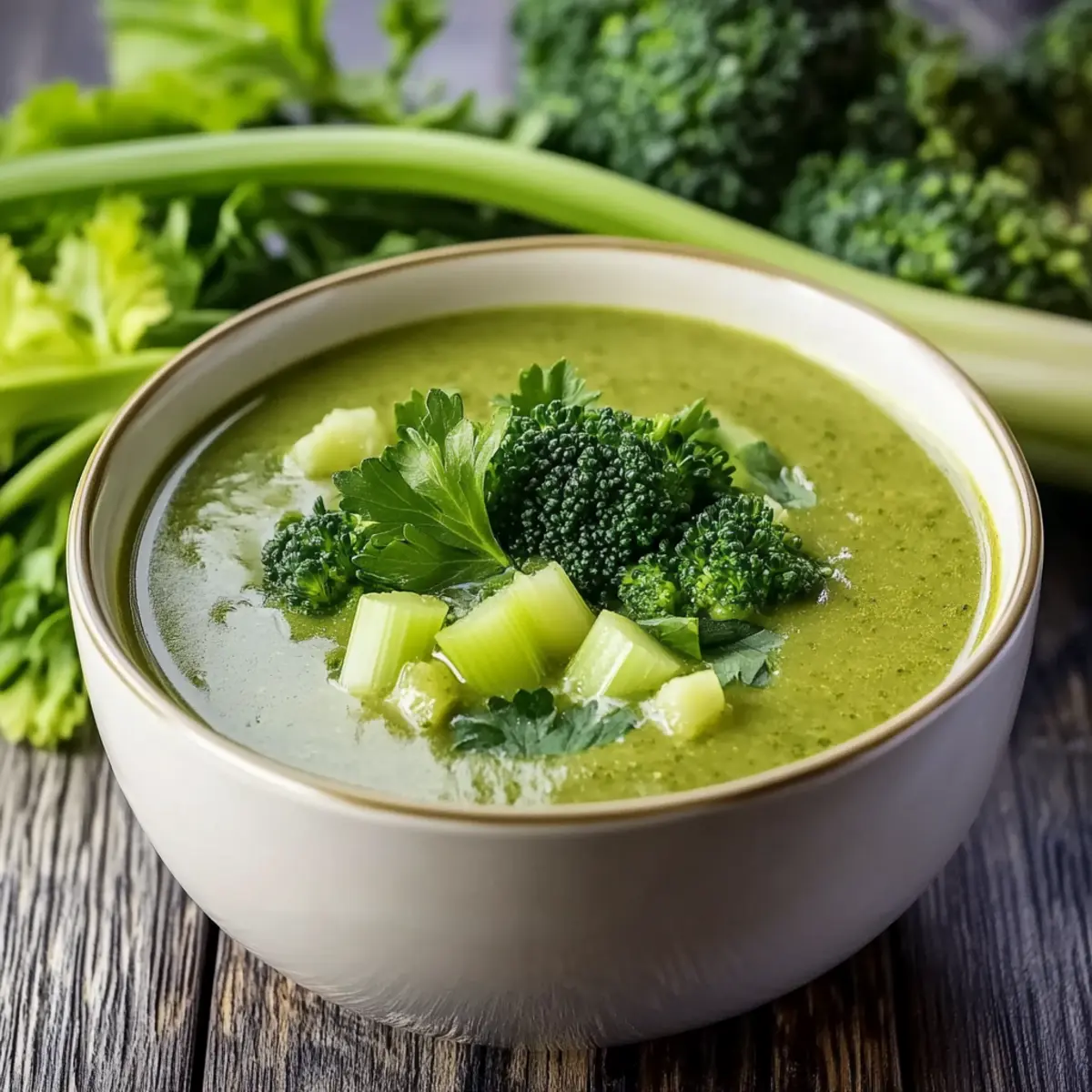 Broccoli, Celery & Parsley Detox Soup for a Fresh Restart