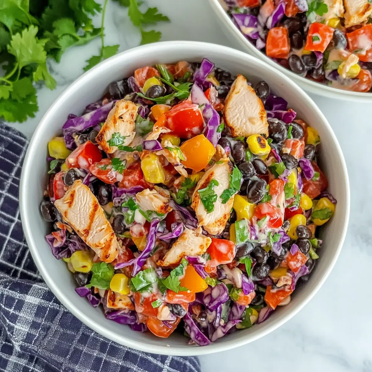 BBQ Chicken Dense Bean Salad for Hearty Meal Prep Bliss