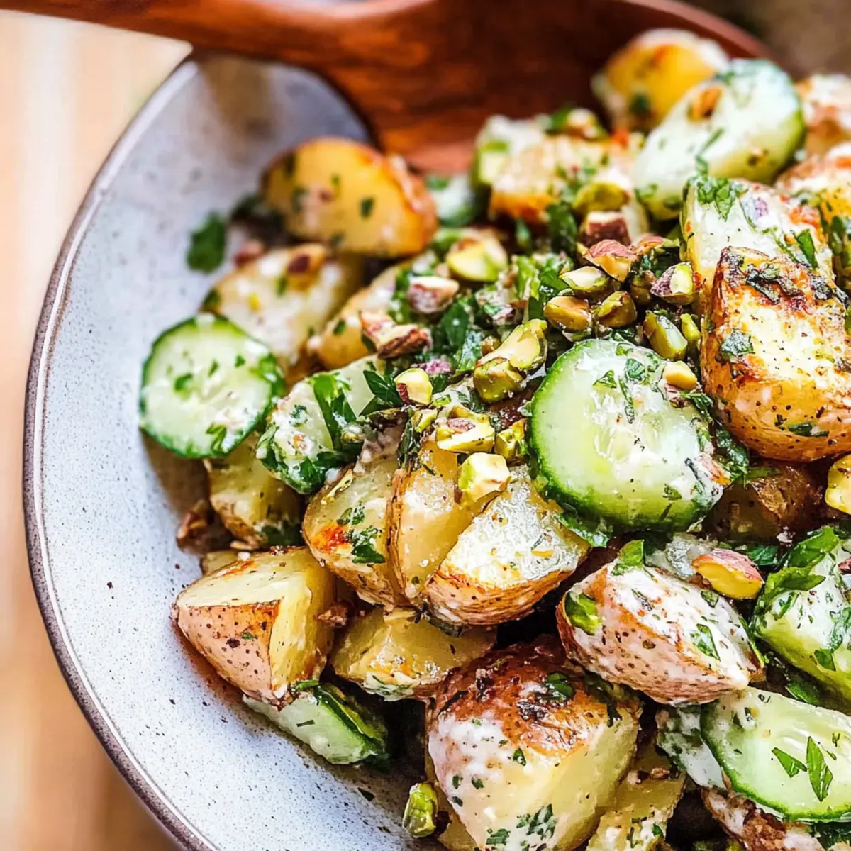 Delicious Roasted Potato Salad with Crunchy Pistachios