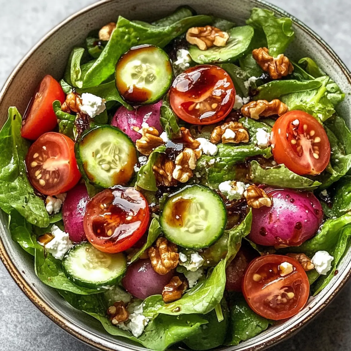Spring Mix Salad with Balsamic Honey Dressing for Fresh Flavor