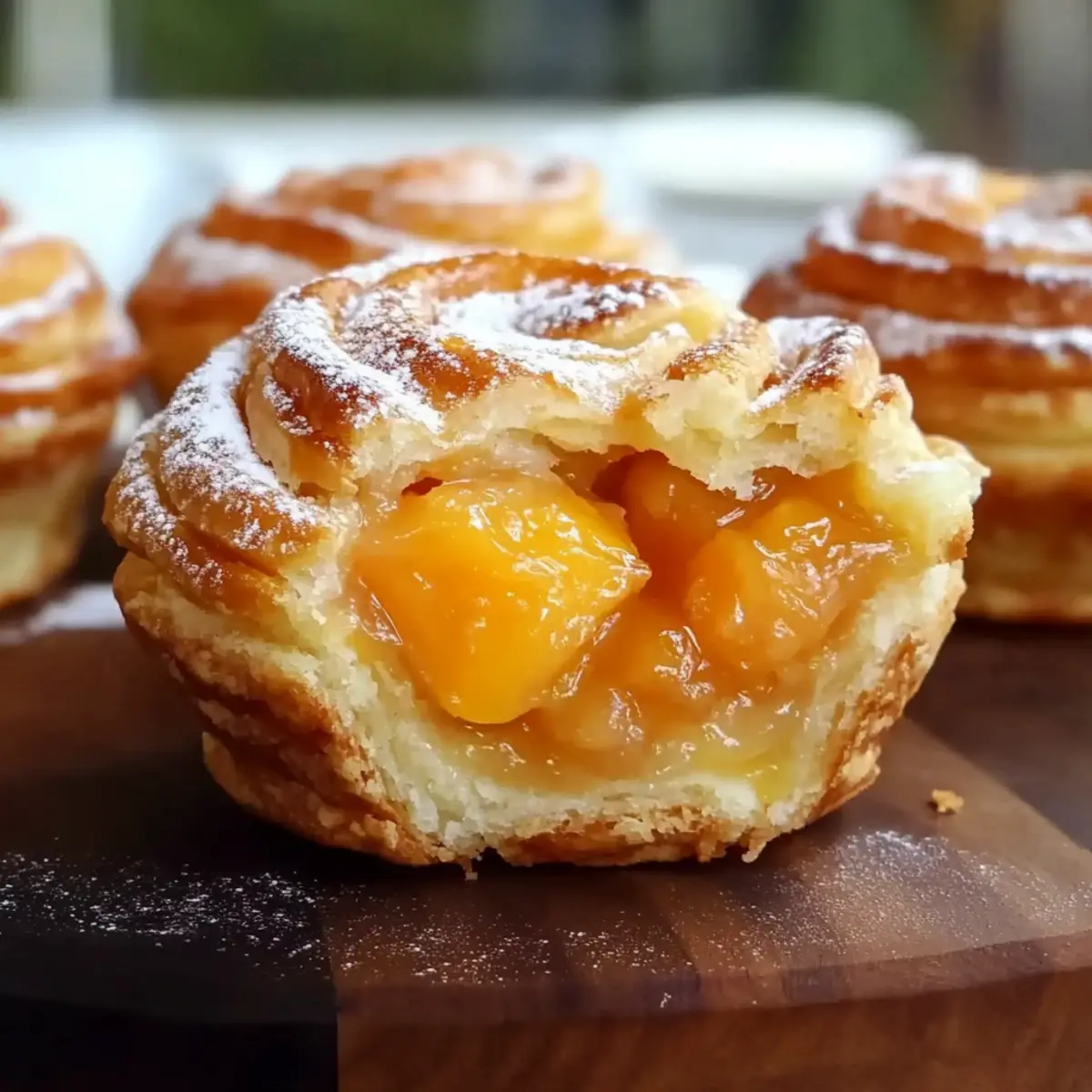 Peach Pie Cruffins: Flaky Bliss Awaits at Your Table
