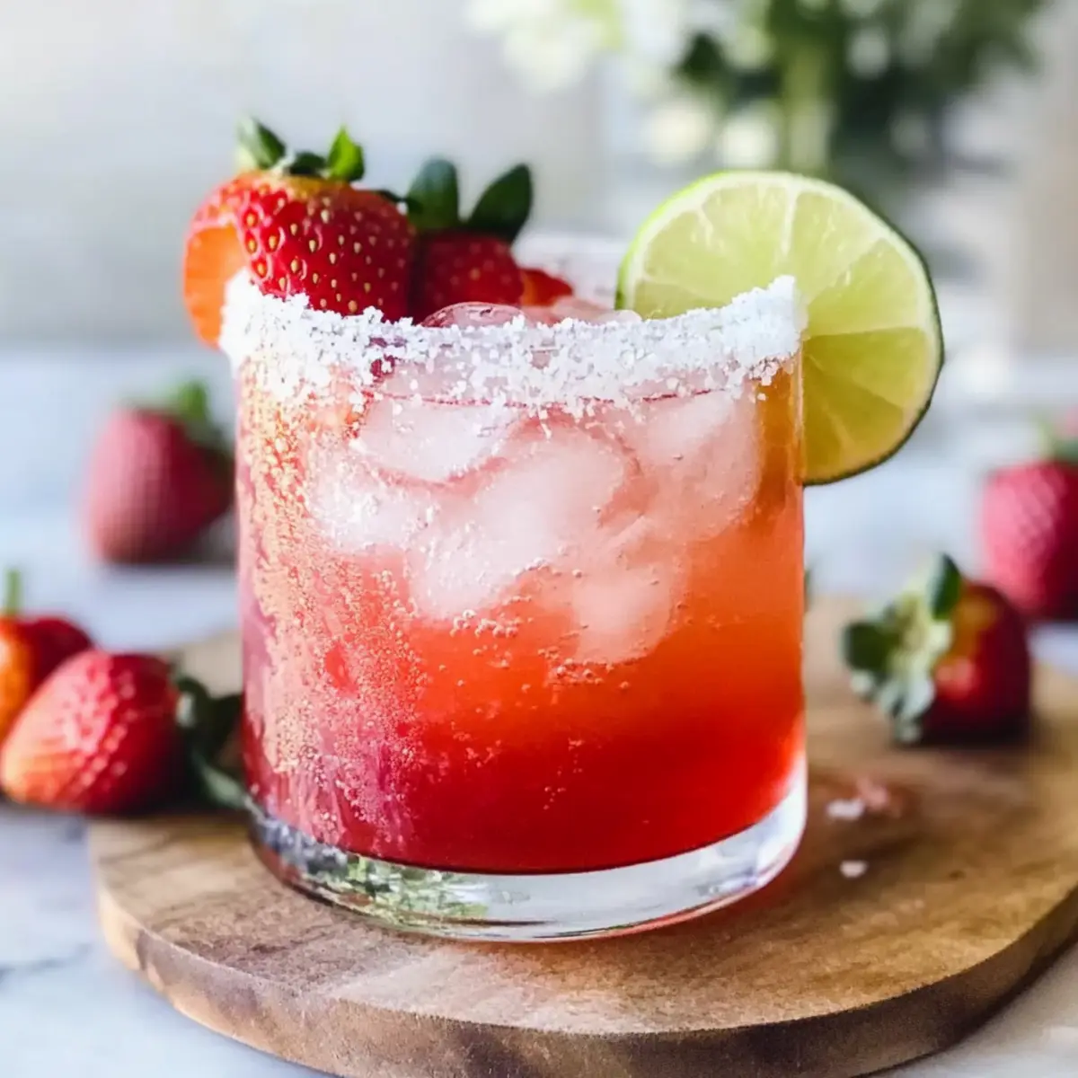 Delicious Strawberry Lime Mocktail Margarita for Summer Fun