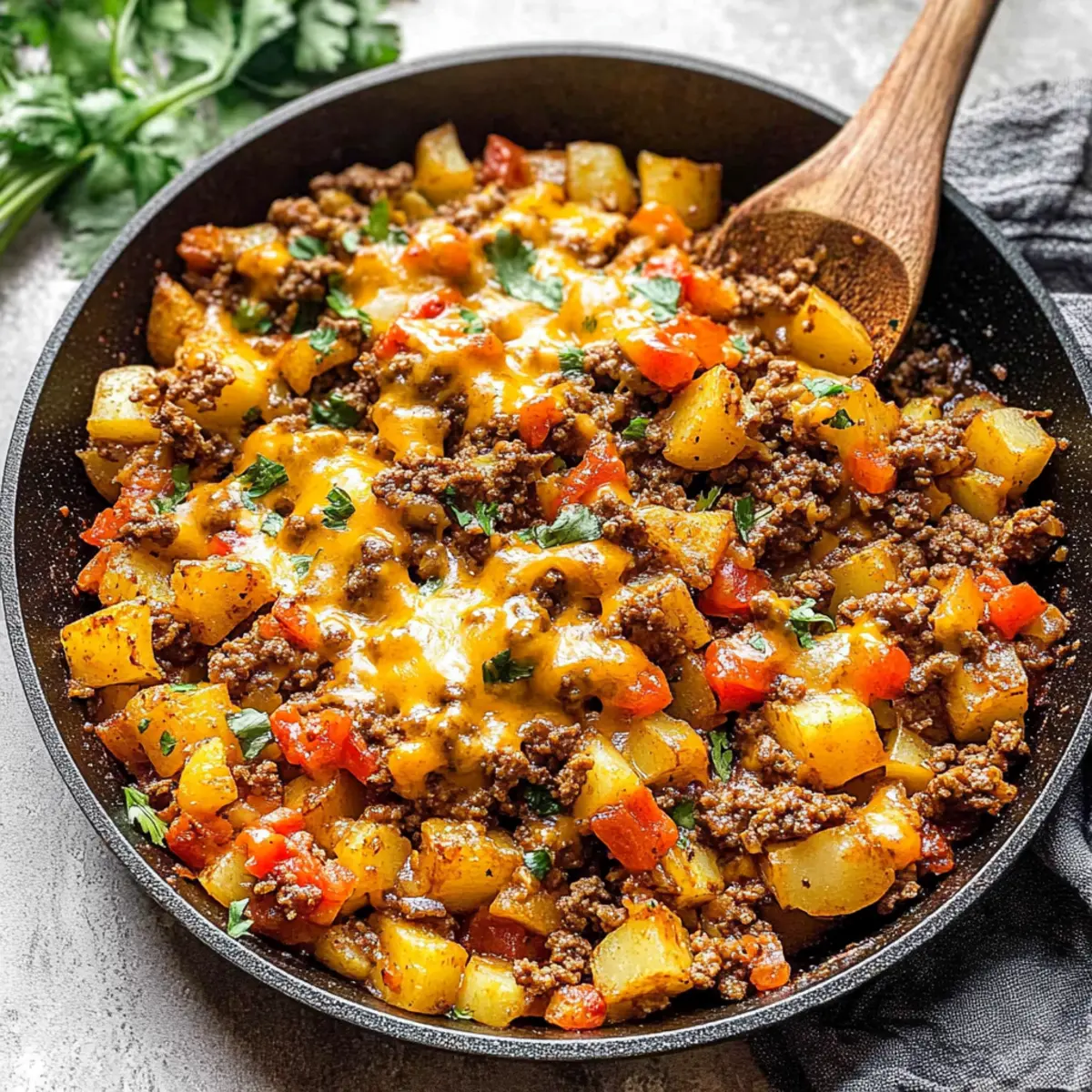 Savory Mexican Ground Beef and Potato Skillet Delight