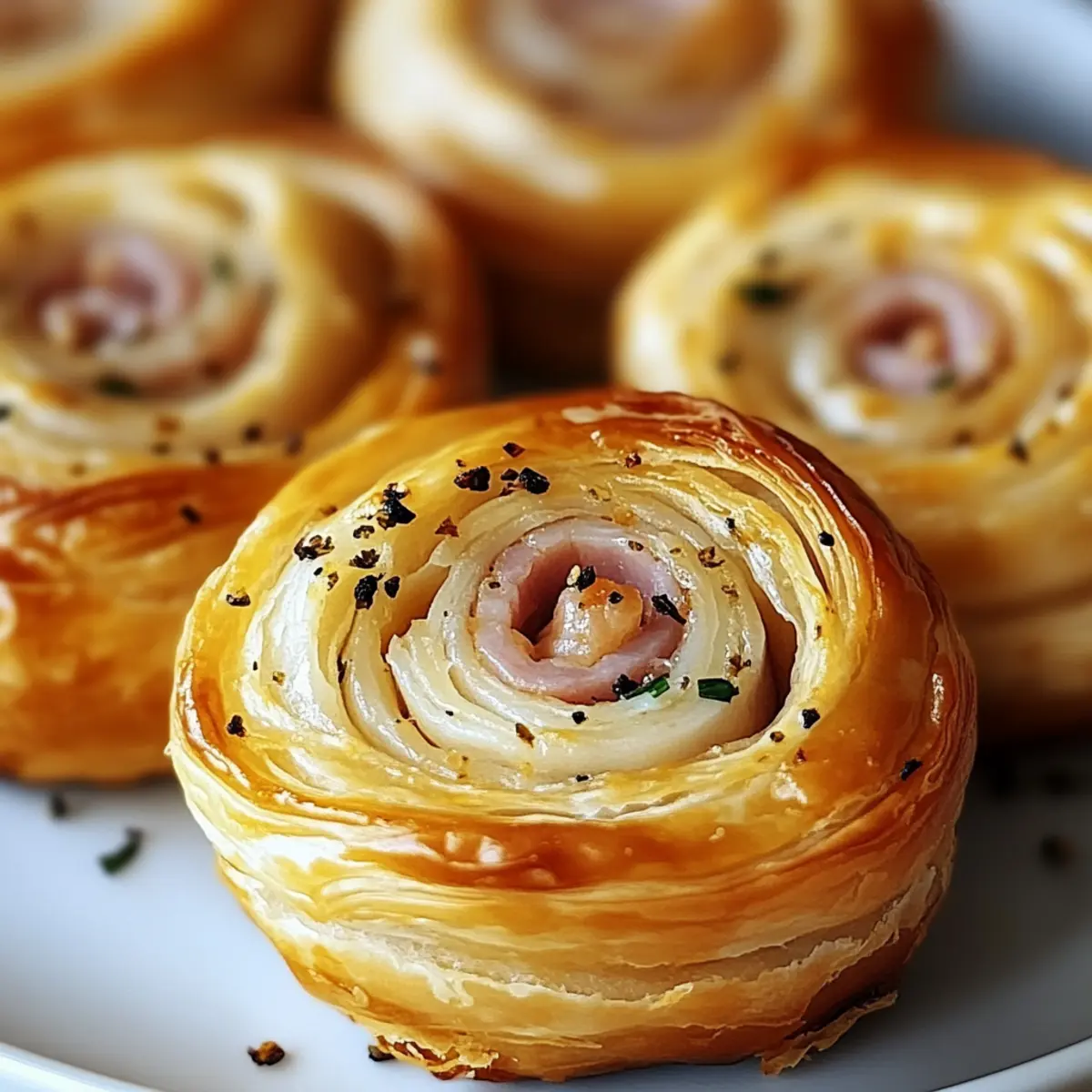 Ham and Cheese Puff Pastry Pinwheels for Effortless Entertaining