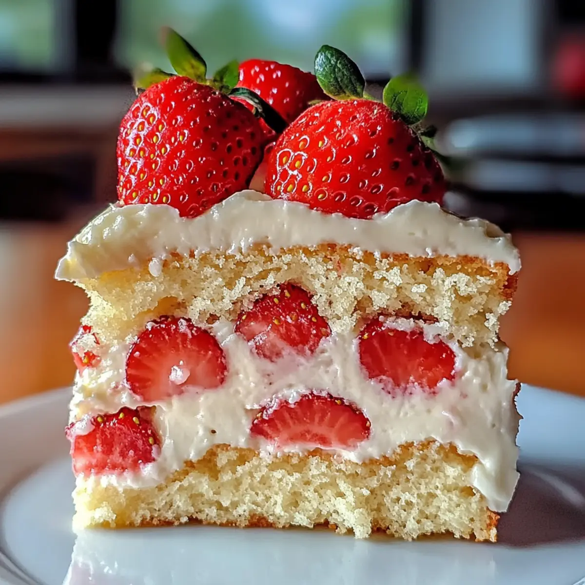 Strawberry Custard Bliss: A Refreshing Slice of Summer