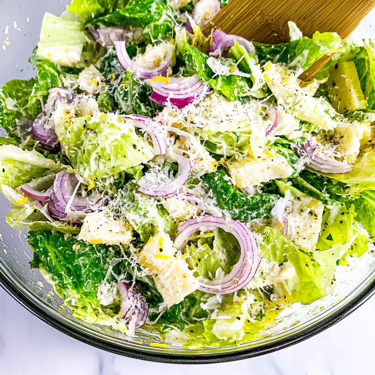 Zesty Lemon Parmesan Lettuce Salad for a Fresh Crunch