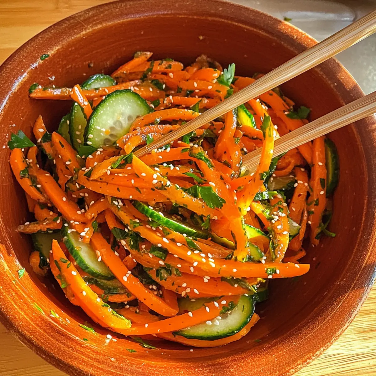 Cucumber Carrot Salad for a Crunchy, Refreshing Boost
