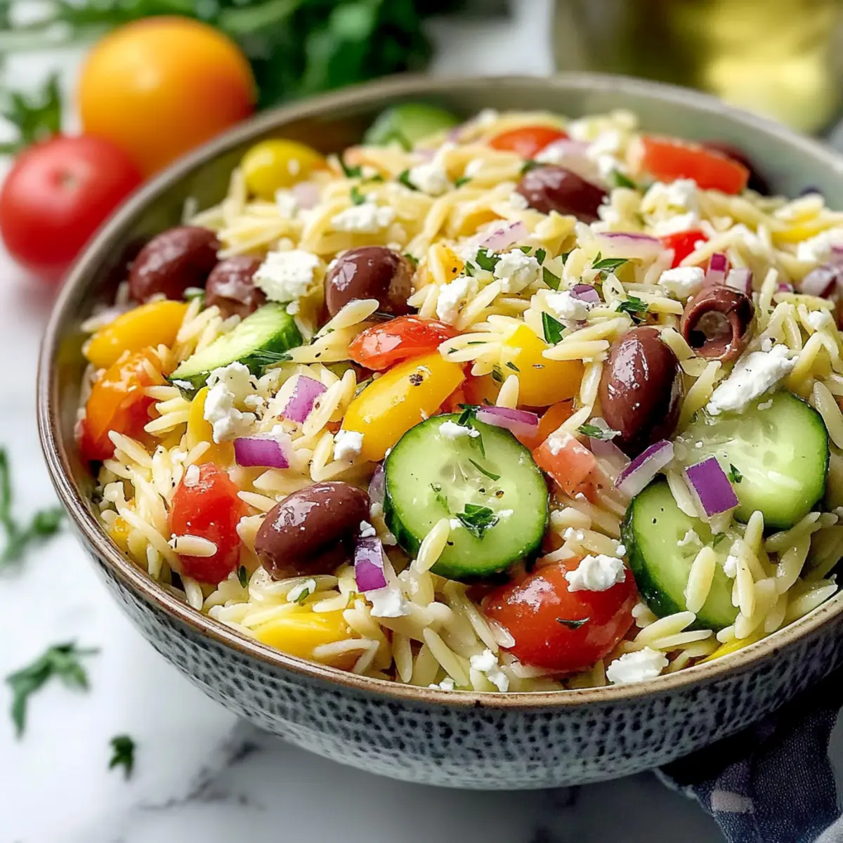 Deliciously Refreshing Greek Orzo Pasta Salad Perfect for Summer