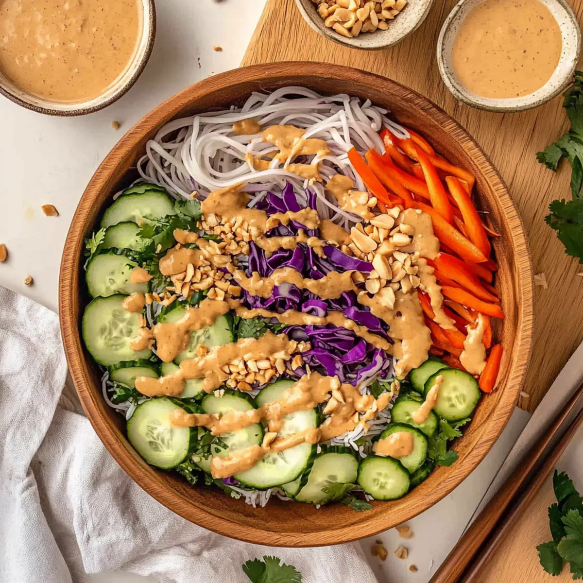 Fresh Spring Roll Salad with Peanut Sauce You’ll Love