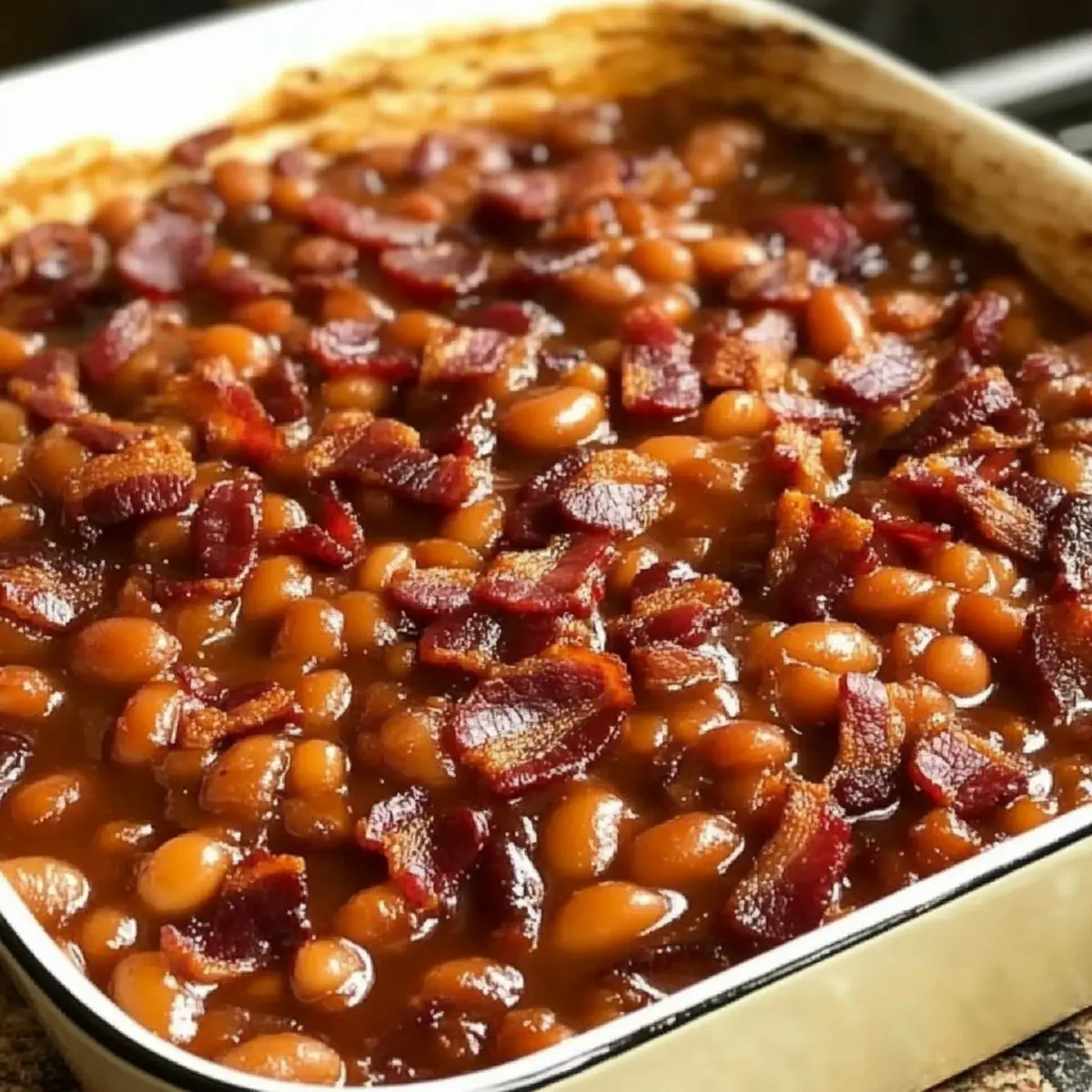 Southern-Style Baked Beans with Bacon for Cozy Family Dinners